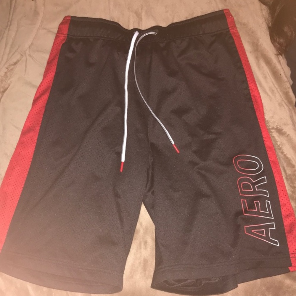 Two Red and Black Aeropostale shorts (Large)